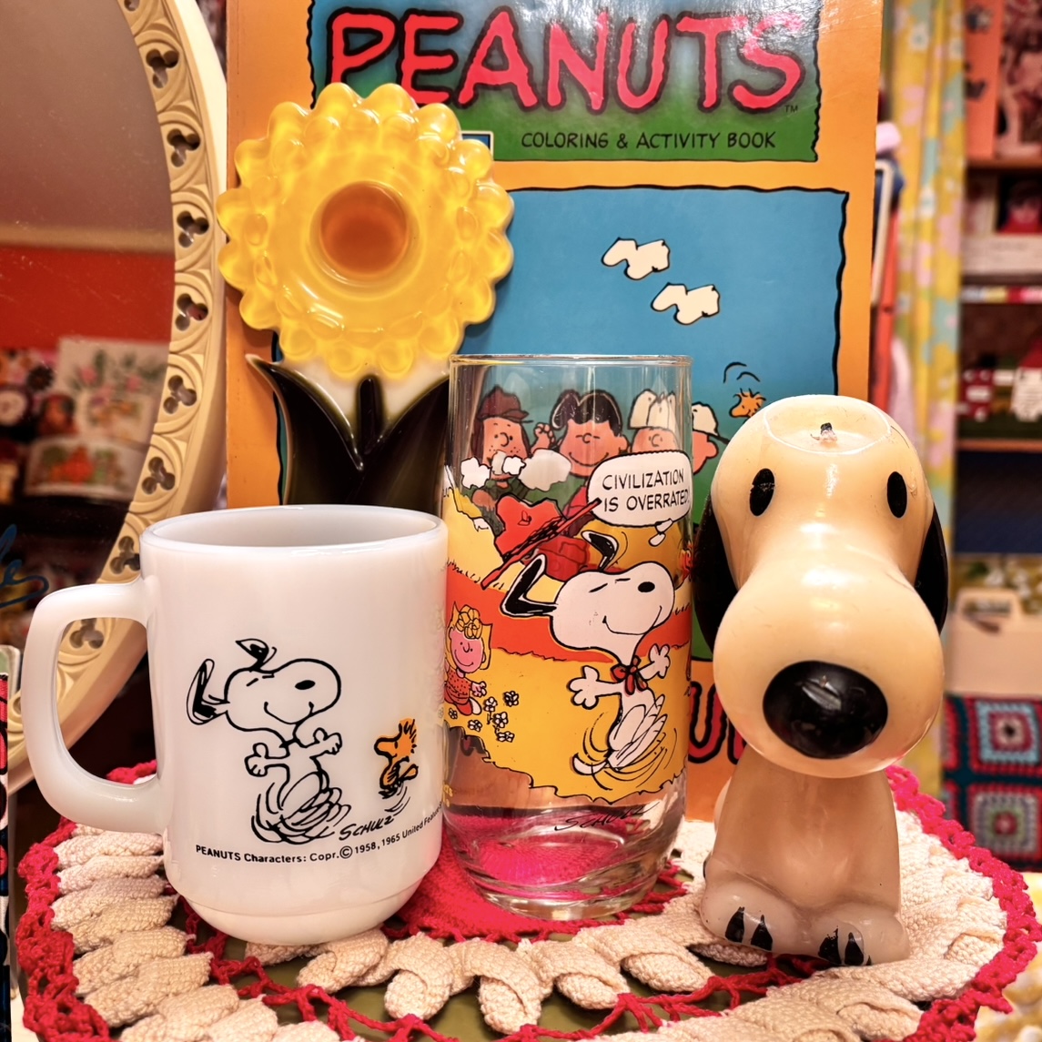 画像5: Vintage FireKing snoopy joy mug