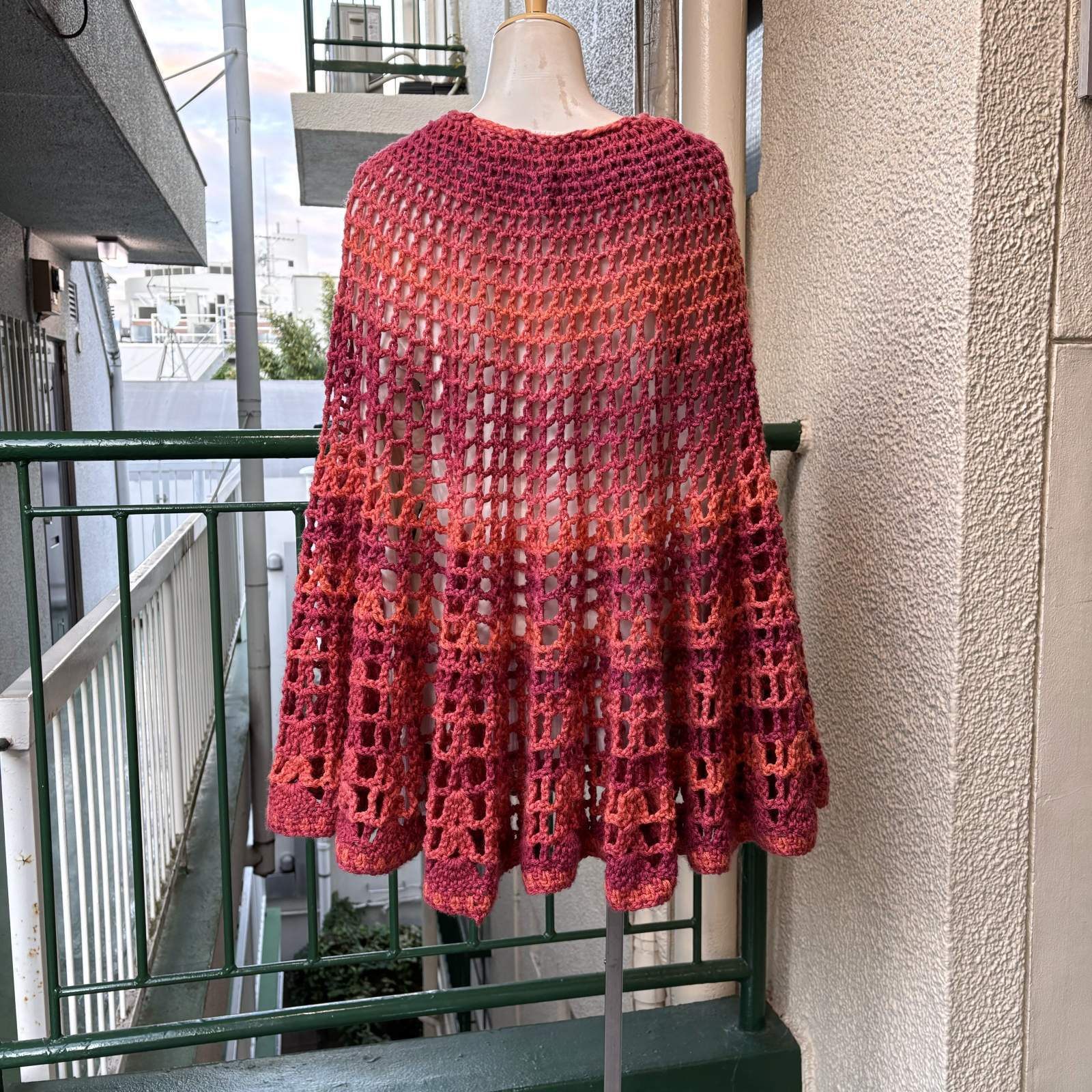 画像: Vintage 2way crochet poncho&skirt