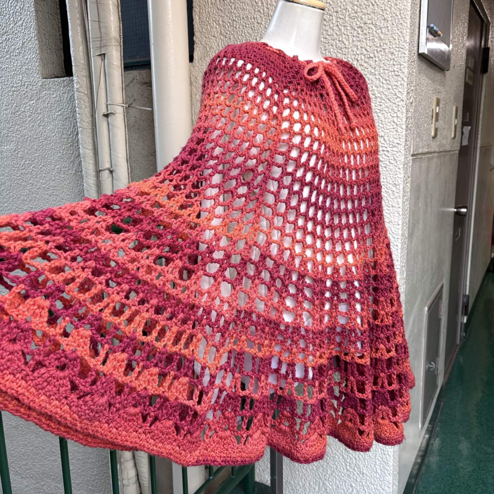 画像: Vintage 2way crochet poncho&skirt