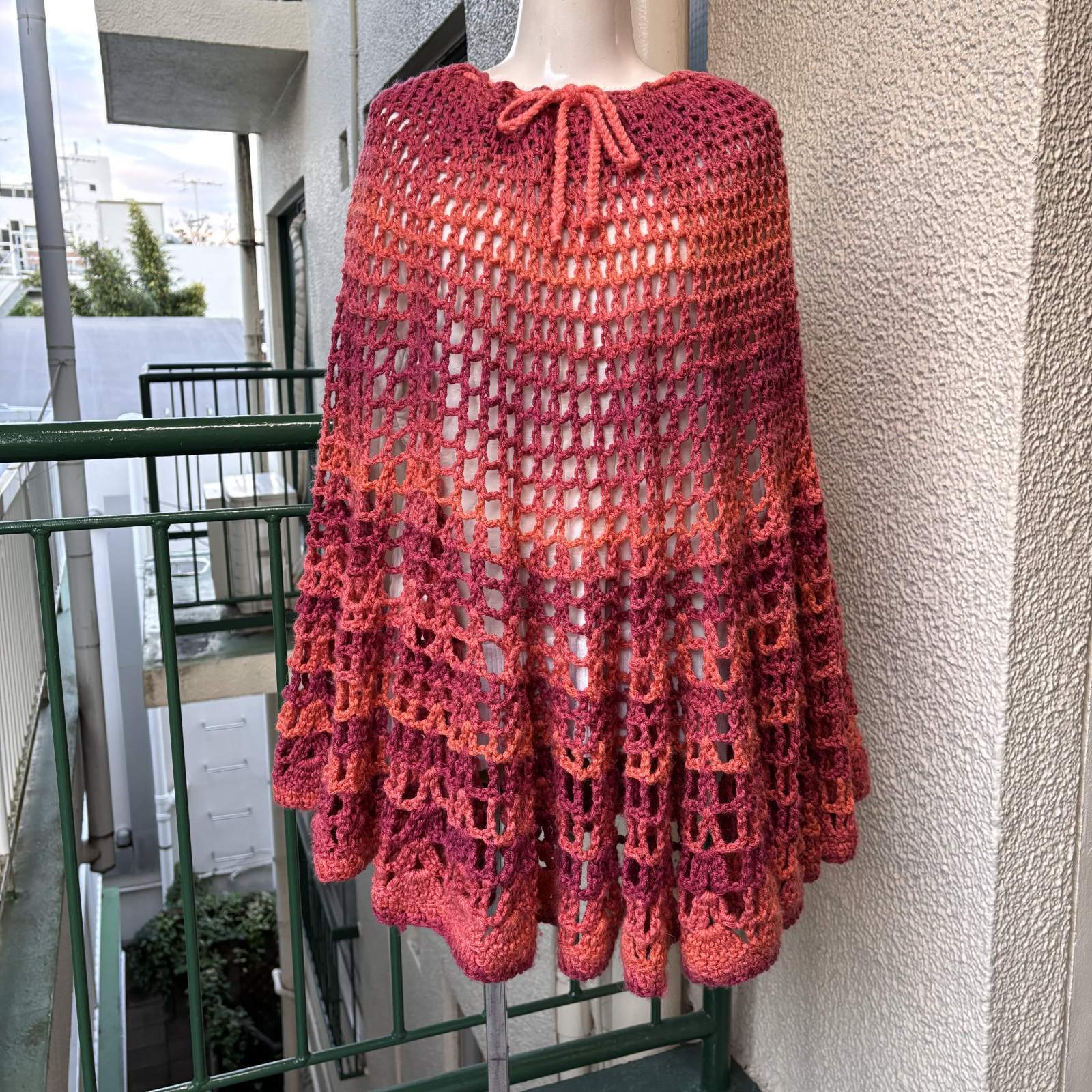 画像: Vintage 2way crochet poncho&skirt