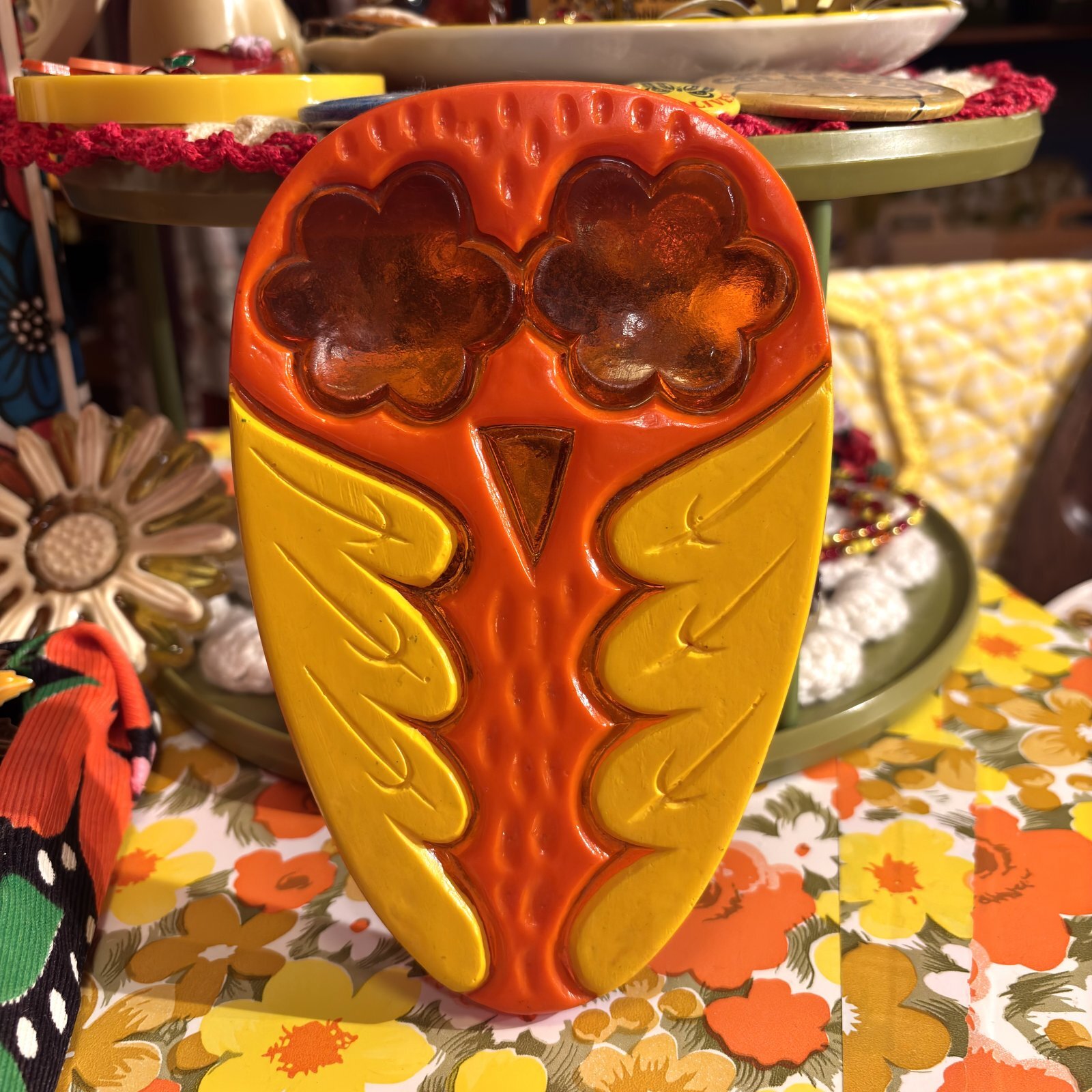 画像: Vintage lucite owl tray