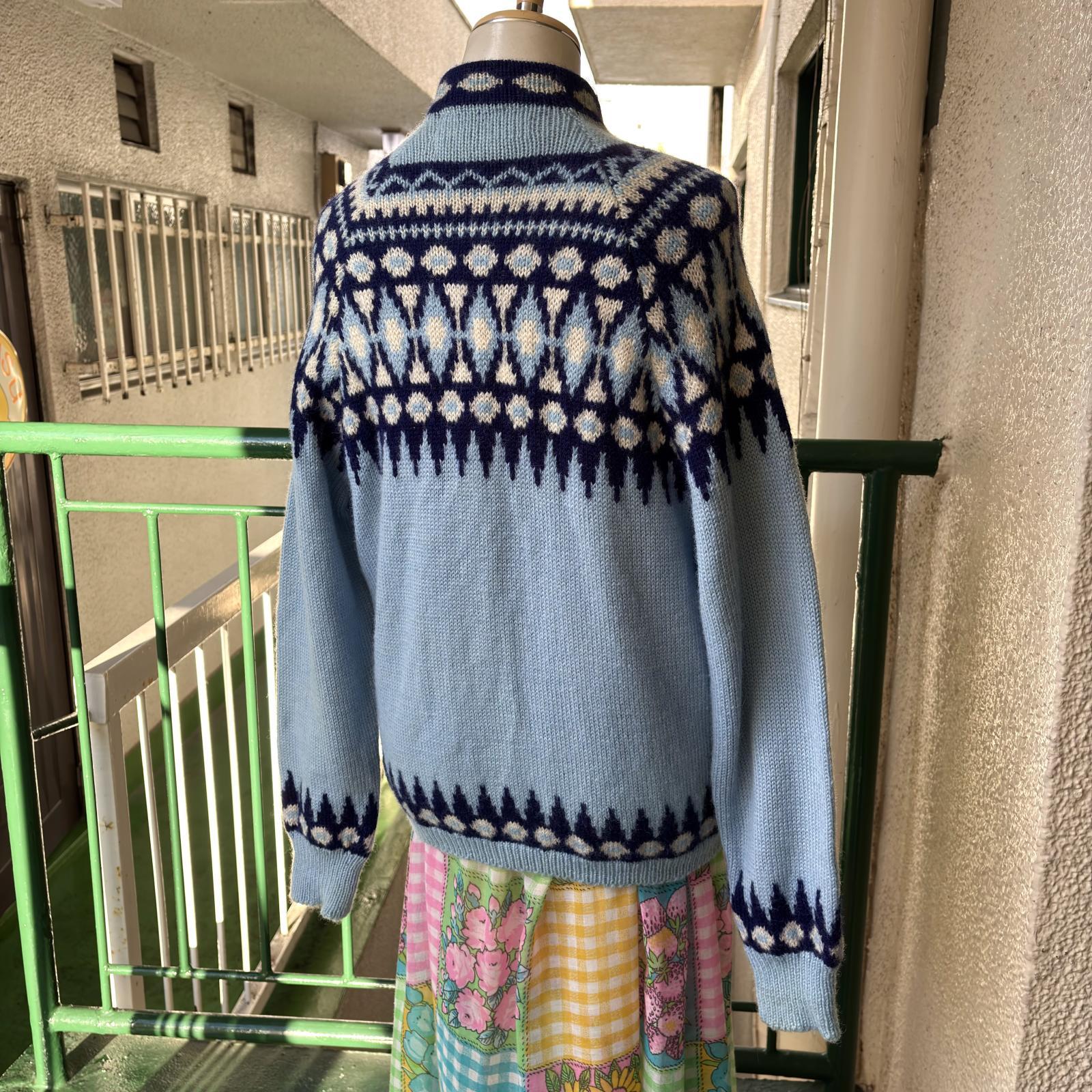 画像: Vintage nordic knit cardigan