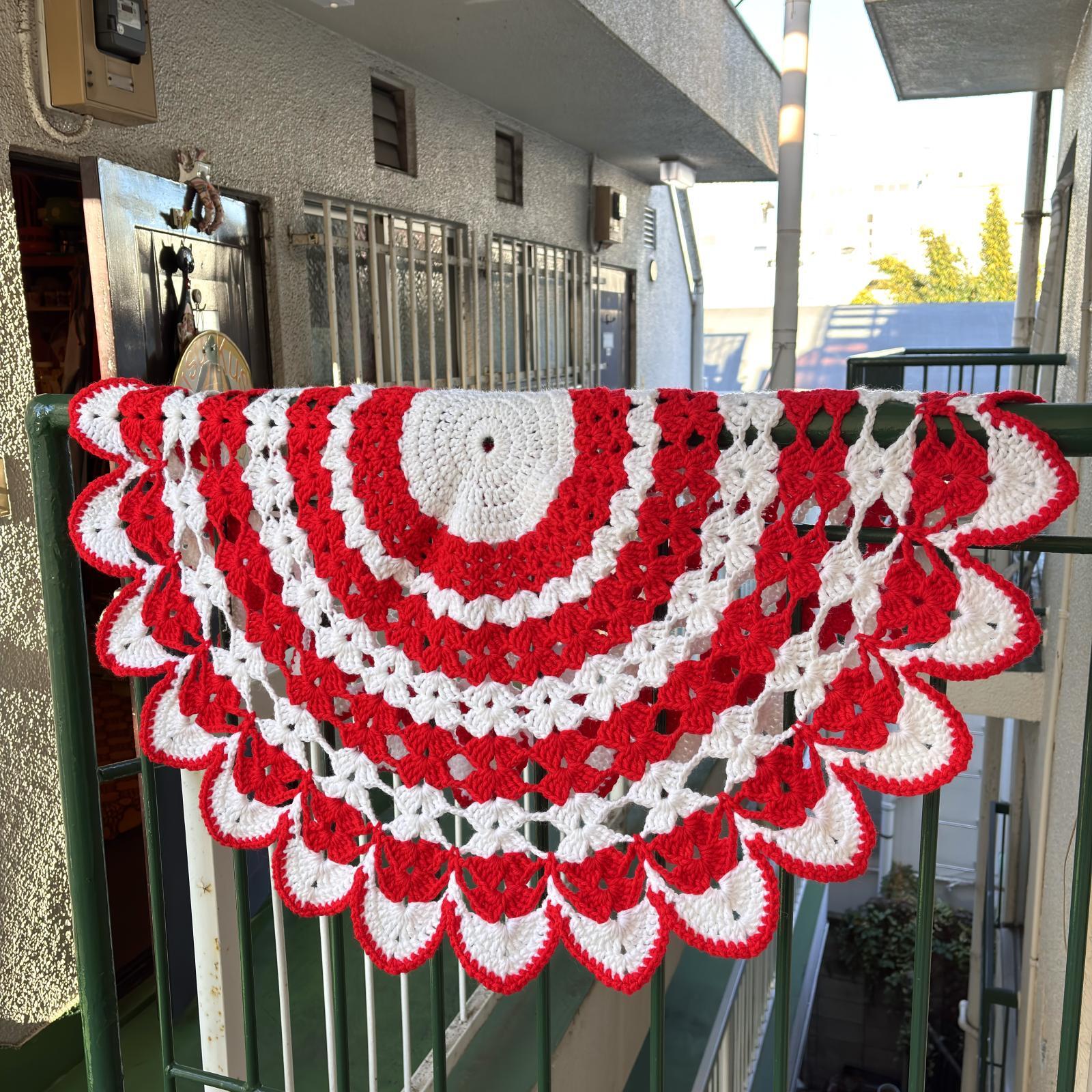画像: Vintage flower knit cloth