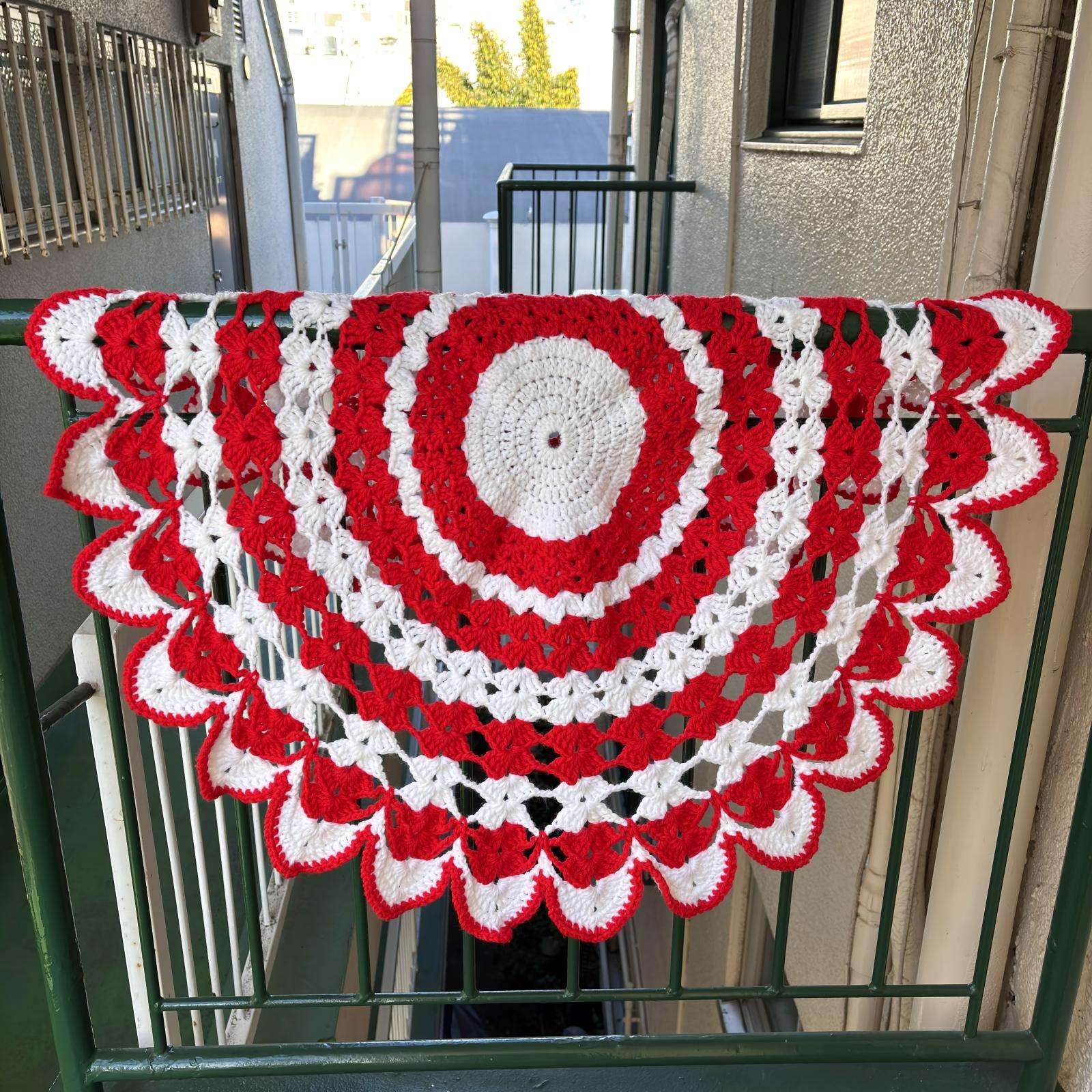 画像: Vintage flower knit cloth